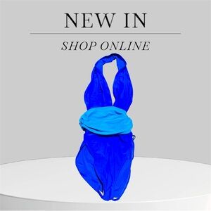 Vintage blue one piece swimsuit